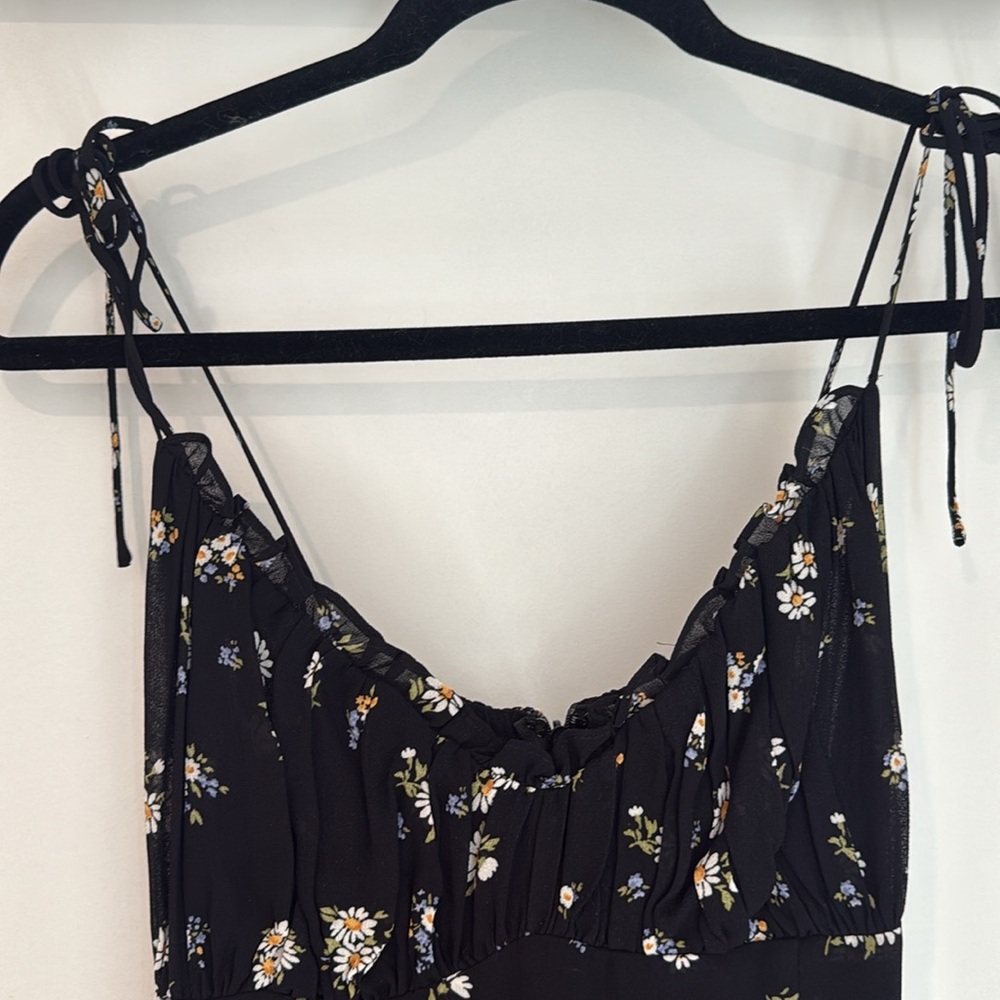 Reformation Floral Black Maxi Dress - Picture 4 of 10